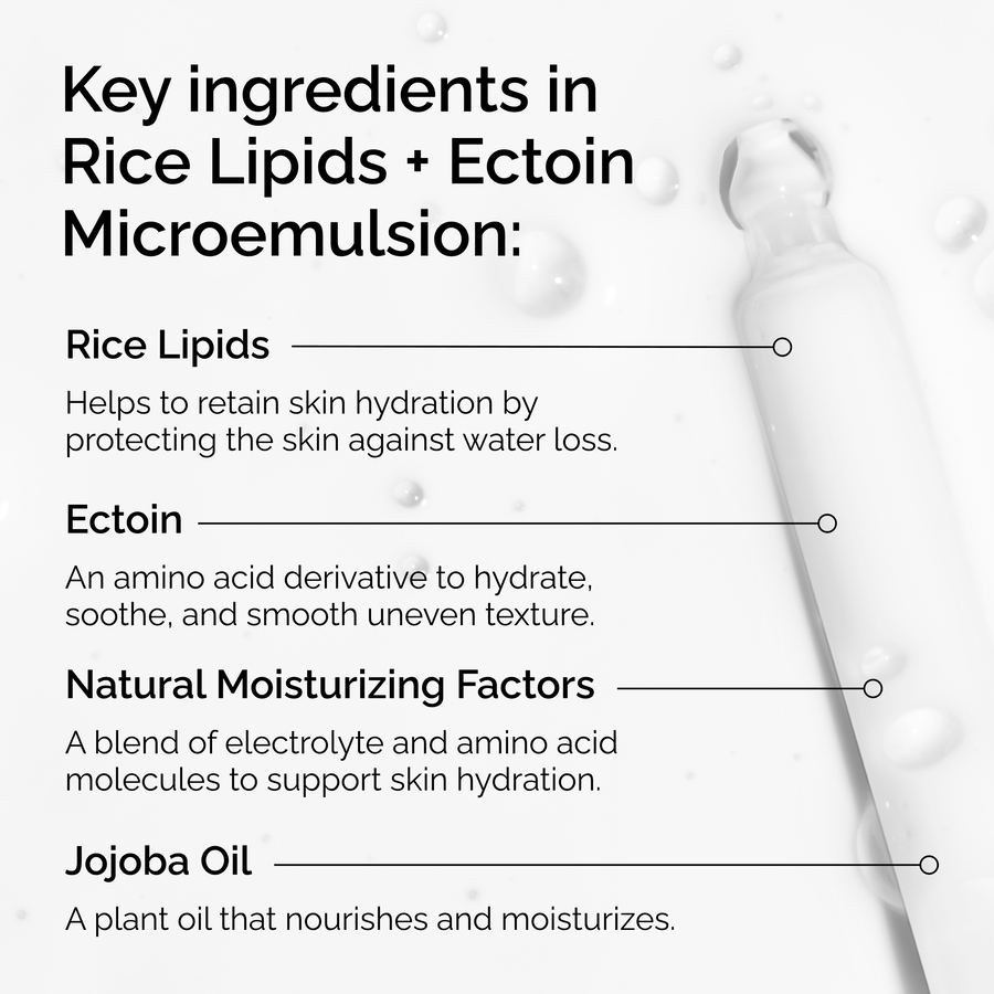 Rice Lipids + Ectoin Microemulsion - US 9638